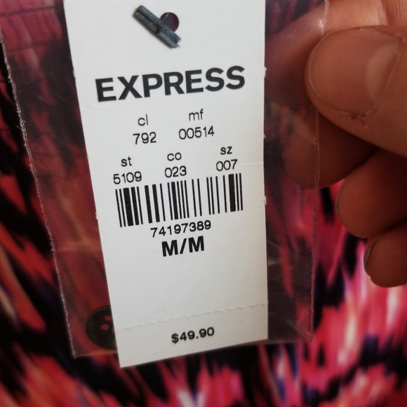 NWT Express mini multicolored dress size M - Picture 8 of 8